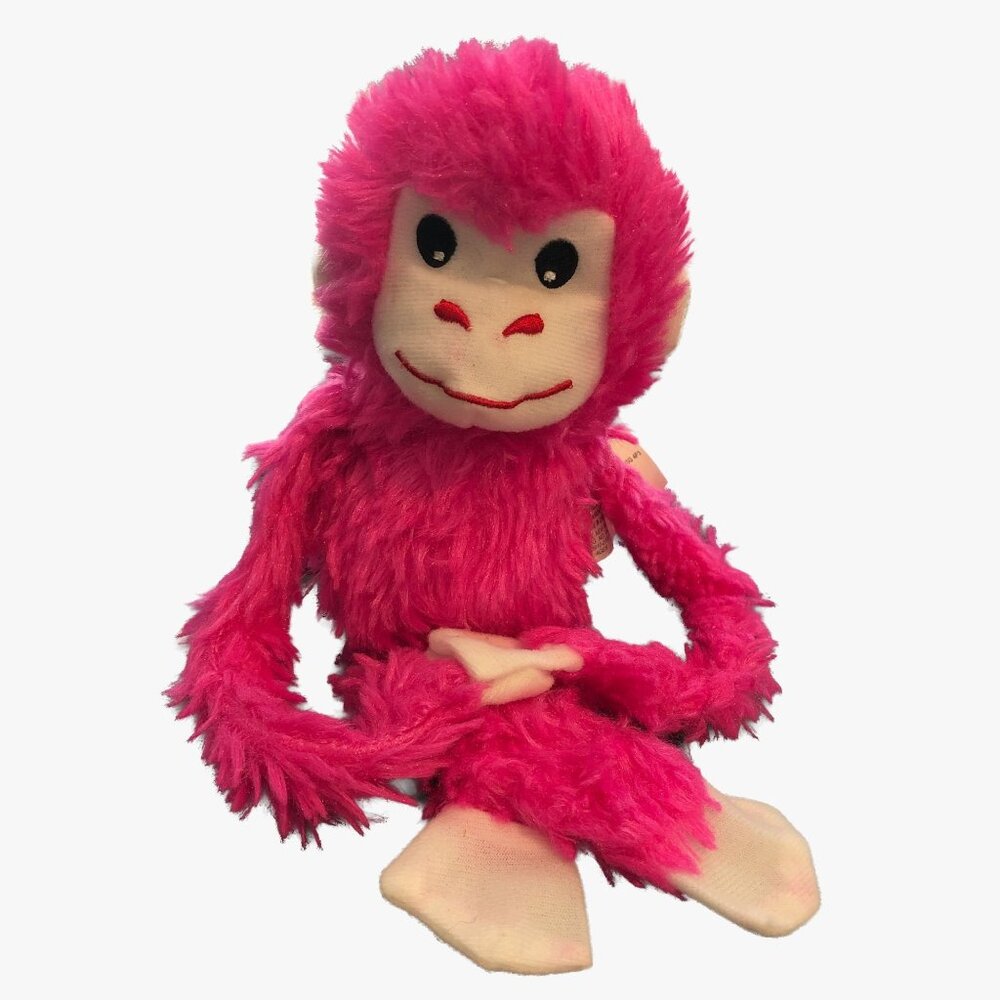 Greenbrier Fuzzy Friends Pink Monkey Plush Long Floppy Legs Stuffed 12"
